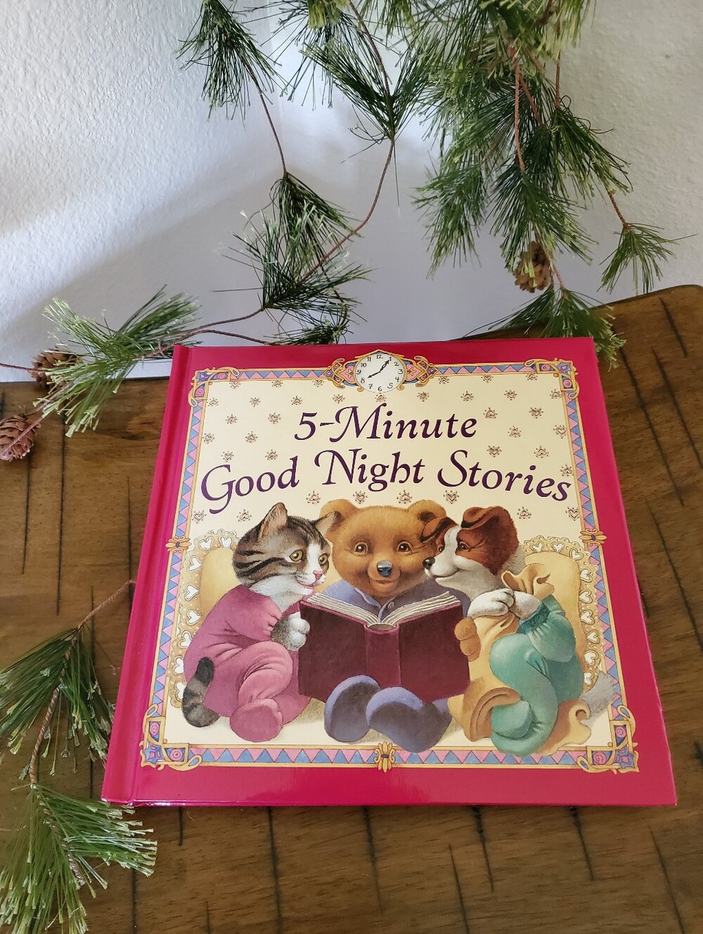 Vintage 5-Minute Good Night Stories Padded Hardcover Book Gilded Edges